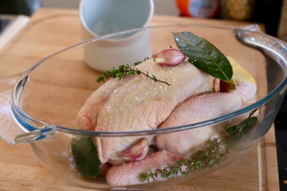 Chicken with thyme and bay